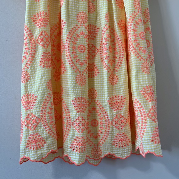 Lilly Pulitzer Sarafina Eyelet Babydoll Dress Calla Yellow Gingham NWT Size 2 - Picture 10 of 14